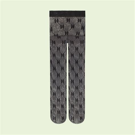 collant dechiré gucci|Collants GG en maille en noir et argenté .